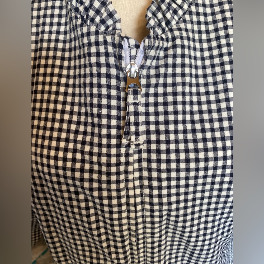 J Crew women’s blazer- medium- navy blue and white - Picture 2 of 3